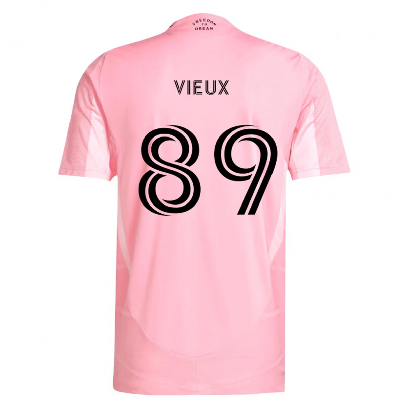 Danxen Dámské Matthias Vieux #89 Růžová Černá Domů Hráčské Dresy 2026/27 Dres