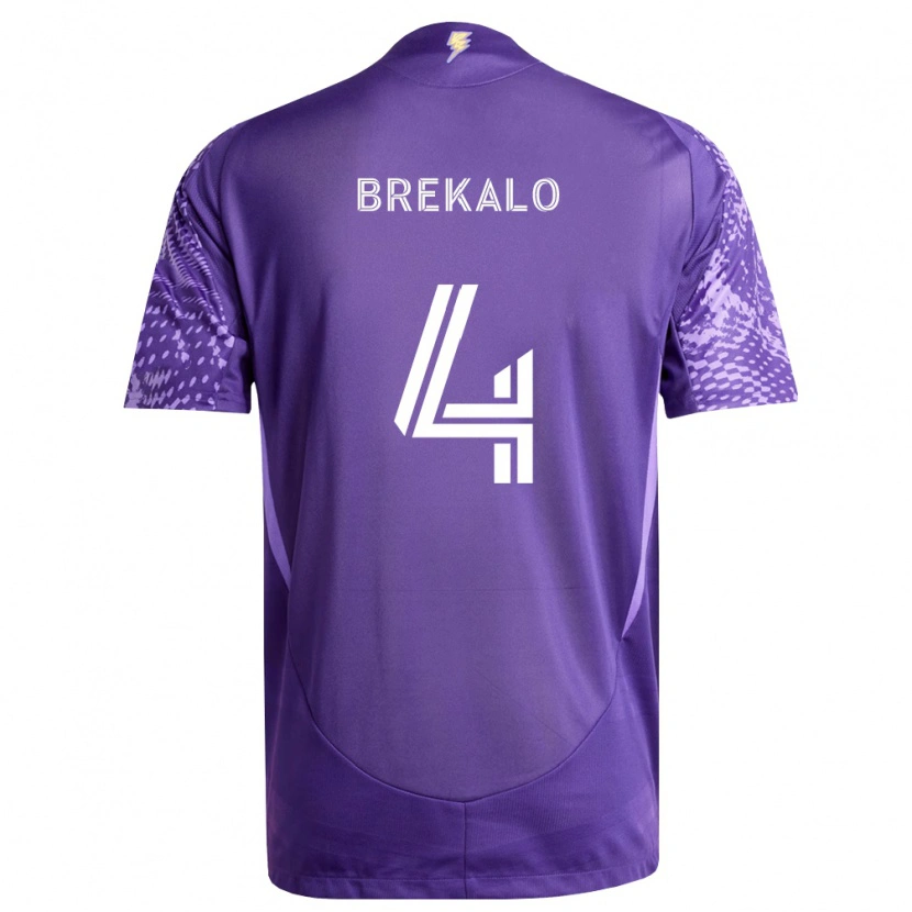 Danxen Dámské David Brekalo #4 Fialová Bílá Domů Hráčské Dresy 2026/27 Dres
