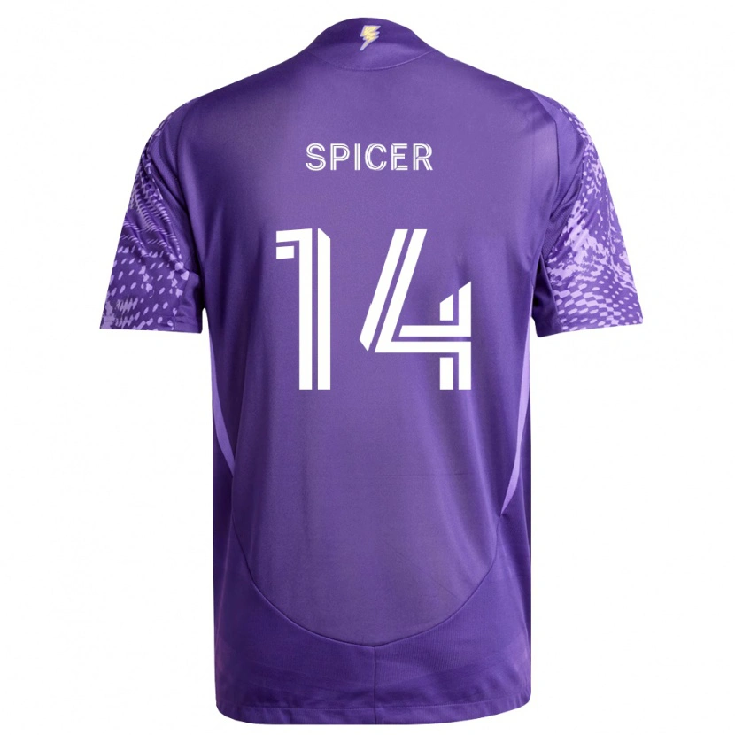 Danxen Dámské Tyrese Spicer #14 Fialová Bílá Domů Hráčské Dresy 2026/27 Dres