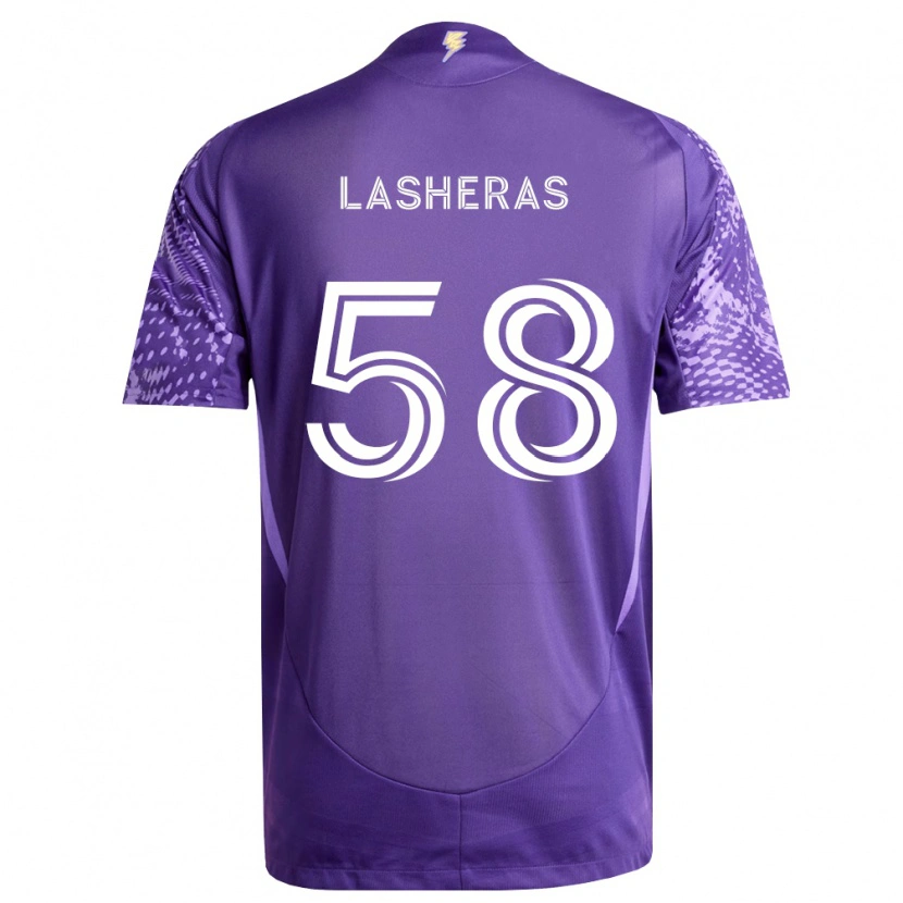 Danxen Dámské Nicolas Lasheras #58 Fialová Bílá Domů Hráčské Dresy 2026/27 Dres