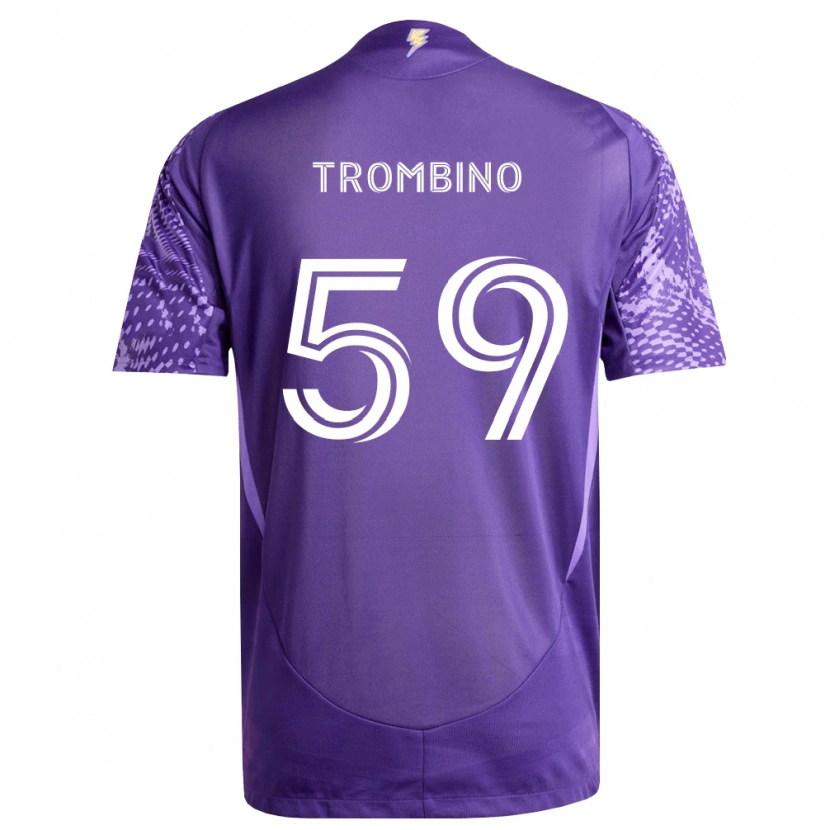 Danxen Dámské Caleb Trombino #59 Fialová Bílá Domů Hráčské Dresy 2026/27 Dres