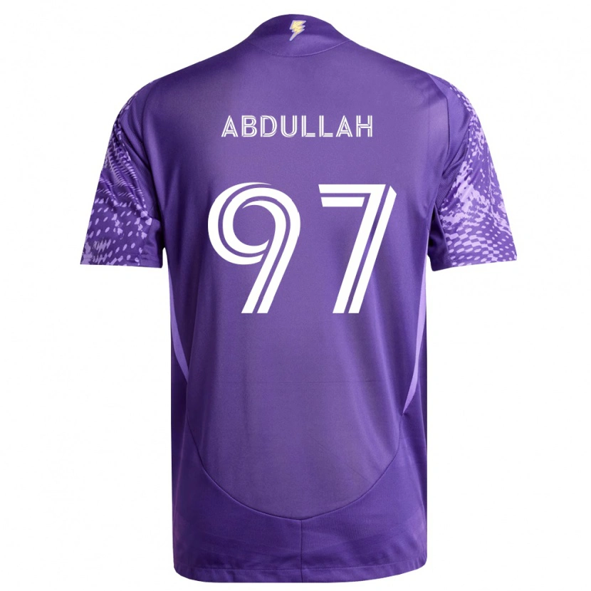 Danxen Dámské Majed Abdullah #97 Fialová Bílá Domů Hráčské Dresy 2026/27 Dres