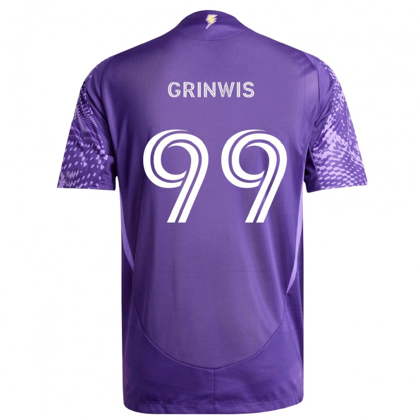 Danxen Dámské Adam Grinwis #99 Fialová Bílá Domů Hráčské Dresy 2026/27 Dres