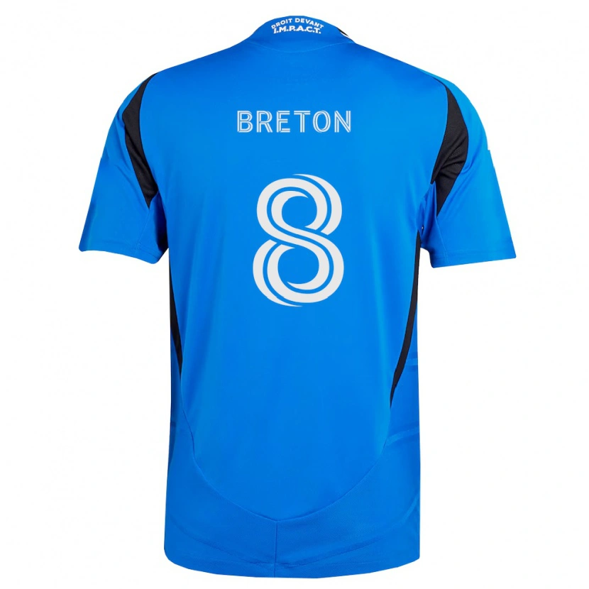 Danxen Dámské Eloi Breton #8 Modrá Bílá Černá Domů Hráčské Dresy 2026/27 Dres