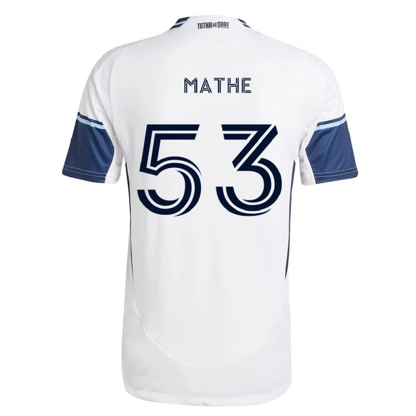Danxen Dámské Immanuel Mathe #53 Bílá Královsky Modrá Domů Hráčské Dresy 2026/27 Dres