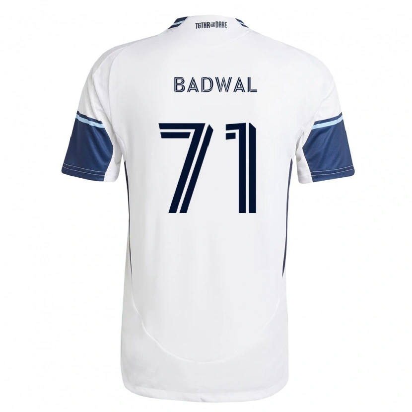 Danxen Dámské Manav Badwal #71 Bílá Královsky Modrá Domů Hráčské Dresy 2026/27 Dres