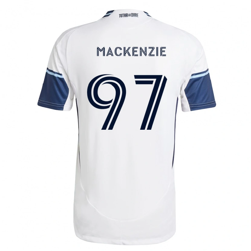Danxen Dámské Liam Mackenzie #97 Bílá Královsky Modrá Domů Hráčské Dresy 2026/27 Dres