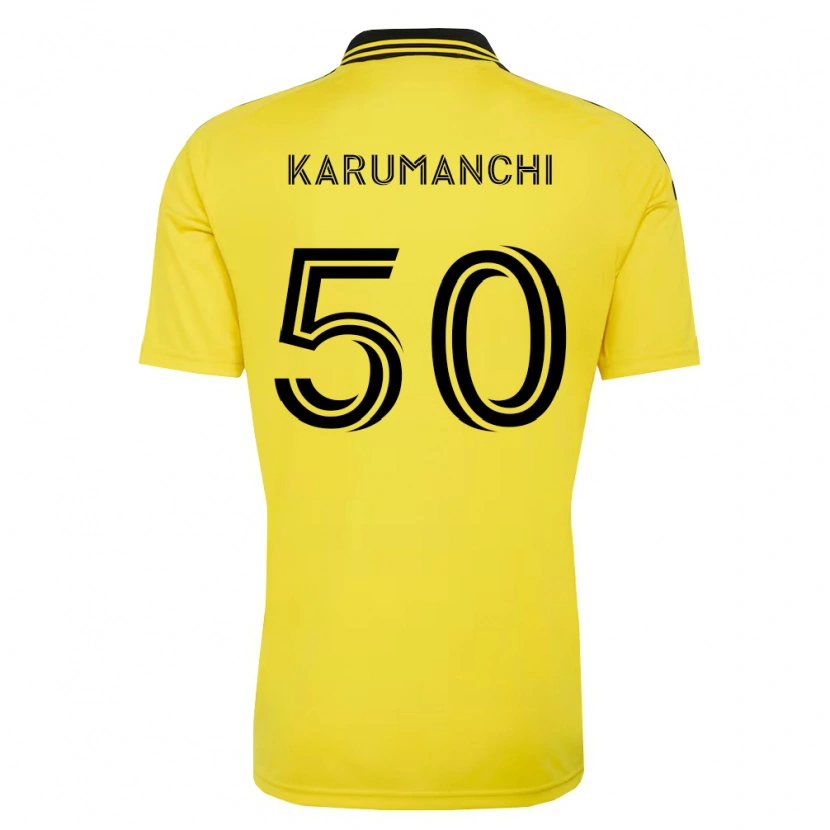 Danxen Dámské Tarun Karumanchi #50 Žlutá Černá Domů Hráčské Dresy 2026/27 Dres