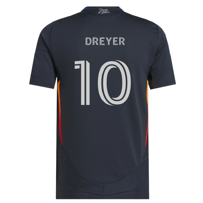 Danxen Dámské Anders Dreyer #10 Tmavě Šedá Červená Domů Hráčské Dresy 2026/27 Dres