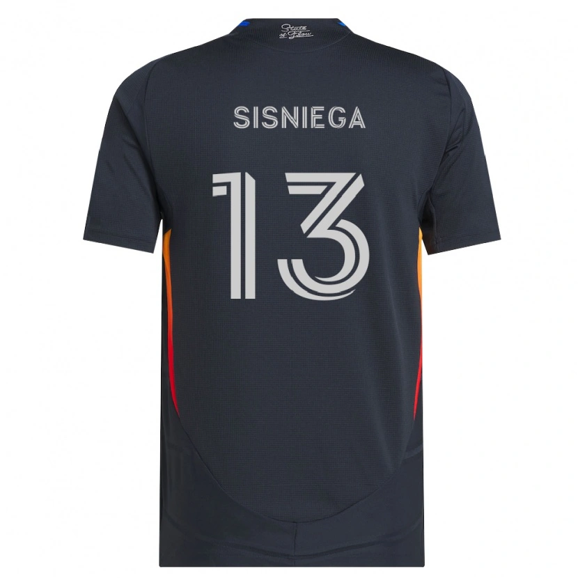 Danxen Dámské Pablo Sisniega #13 Tmavě Šedá Červená Domů Hráčské Dresy 2026/27 Dres