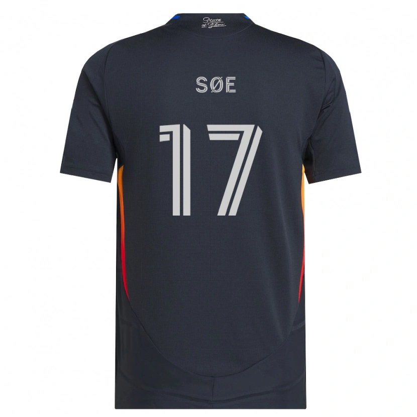 Danxen Dámské Osvald Søe #17 Tmavě Šedá Červená Domů Hráčské Dresy 2026/27 Dres