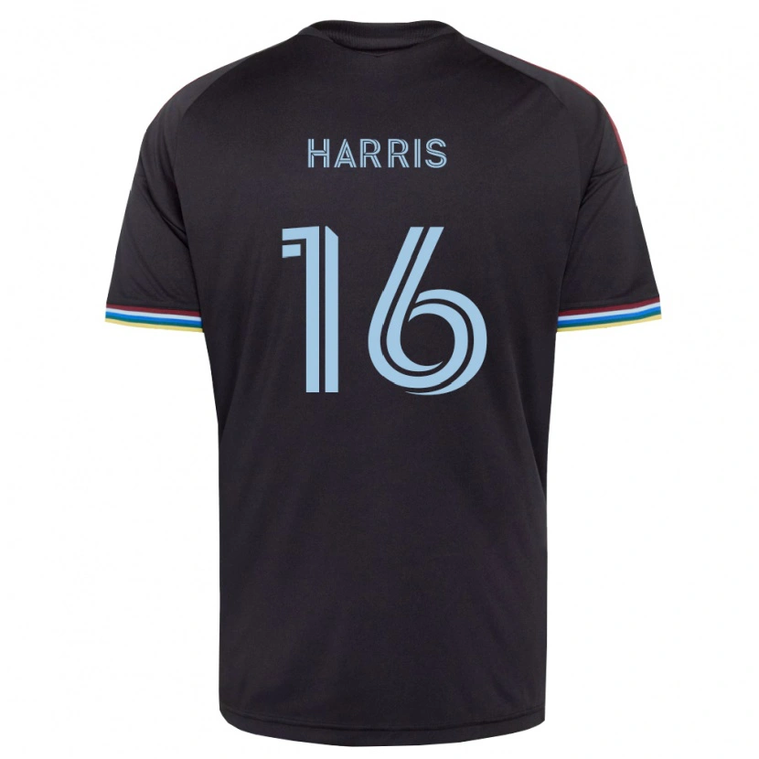 Danxen Dámské Alex Harris #16 Černá Nebesky Modrá Domů Hráčské Dresy 2026/27 Dres