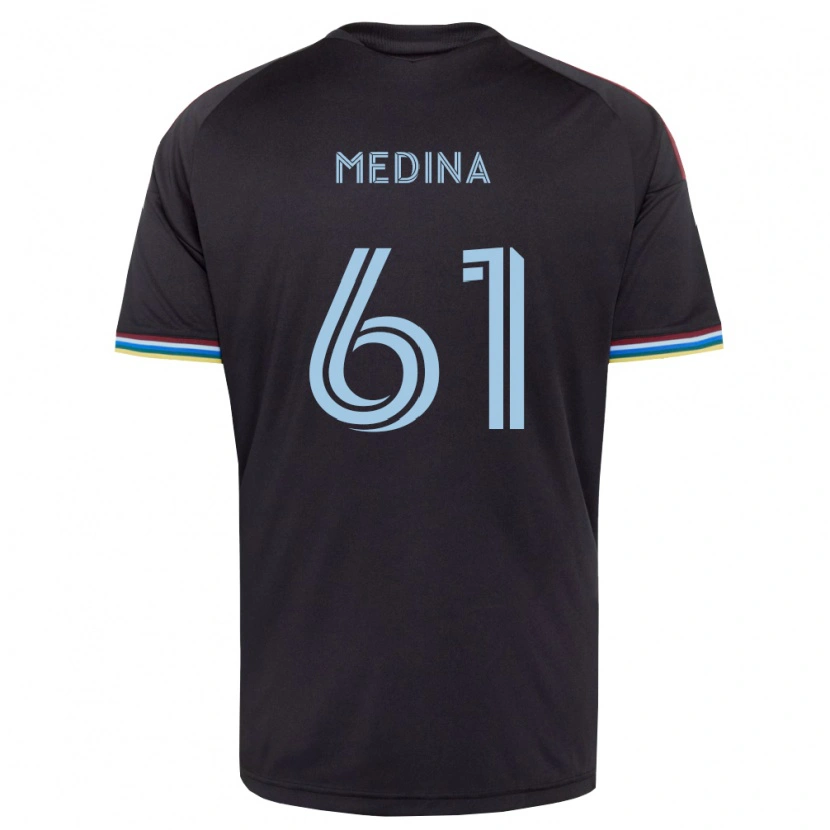 Danxen Dámské Leonardo Medina #61 Černá Nebesky Modrá Domů Hráčské Dresy 2026/27 Dres