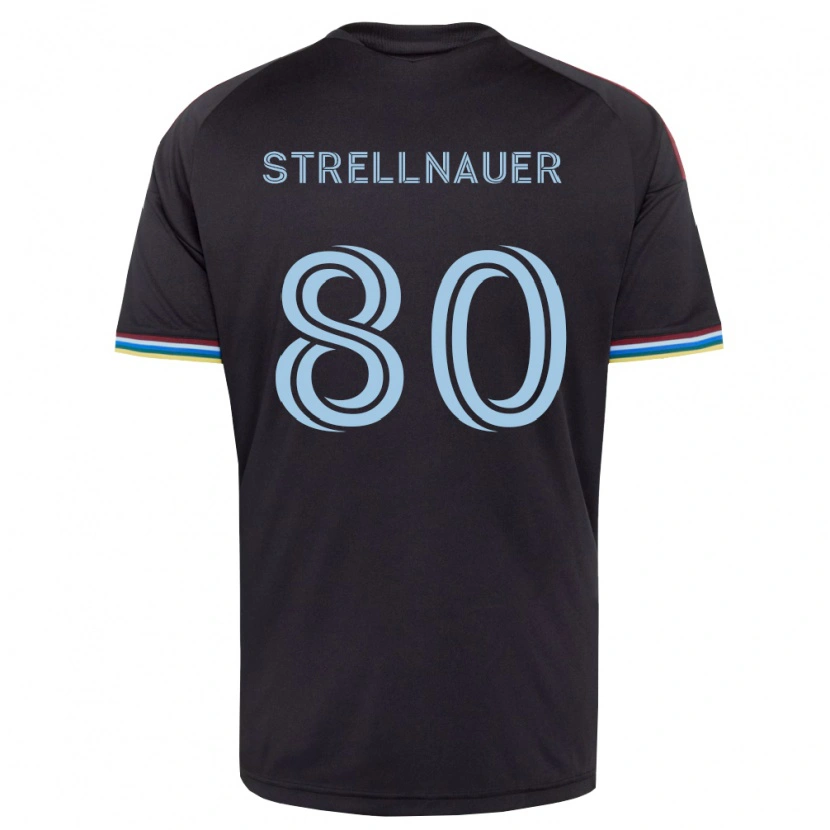 Danxen Dámské Noah Strellnauer #80 Černá Nebesky Modrá Domů Hráčské Dresy 2026/27 Dres