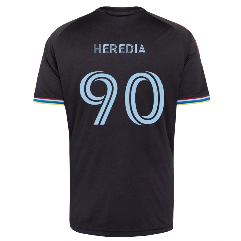 Danxen Dámské Edgar Heredia #90 Černá Nebesky Modrá Domů Hráčské Dresy 2026/27 Dres