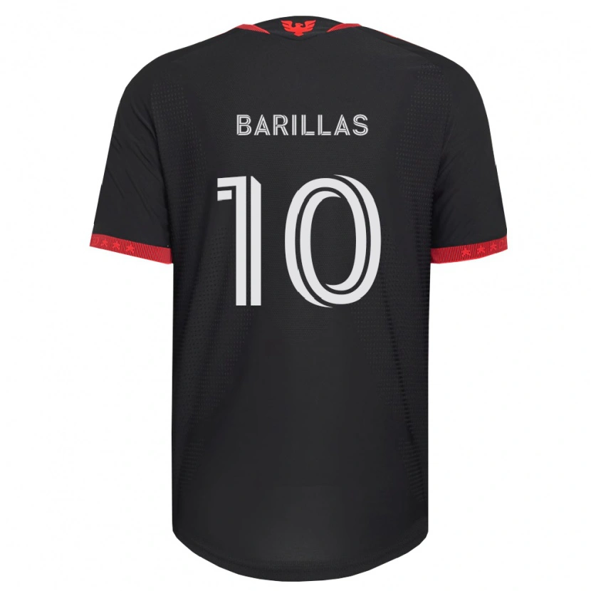 Danxen Dámské Mayson Barillas #10 Černá Bílá Červená Domů Hráčské Dresy 2026/27 Dres