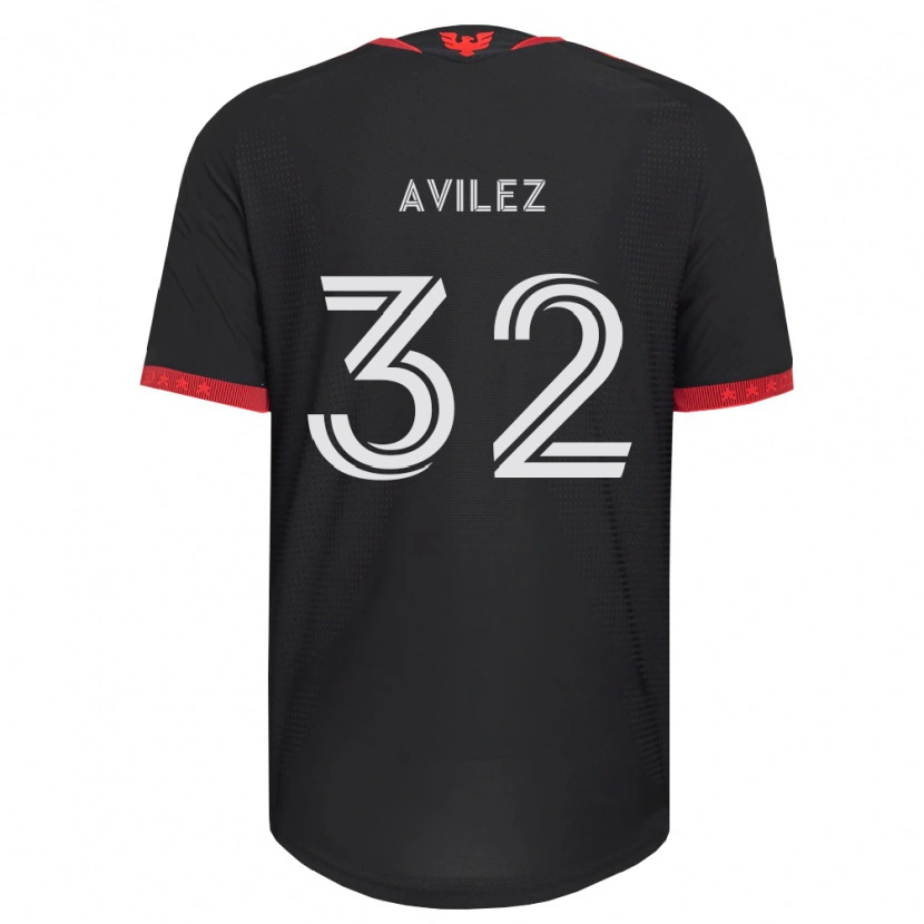 Danxen Dámské Oscar Avilez #32 Černá Bílá Červená Domů Hráčské Dresy 2026/27 Dres