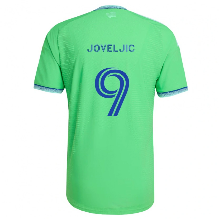 Danxen Dámské Dejan Joveljić #9 Zelená Světle Modrá Domů Hráčské Dresy 2026/27 Dres