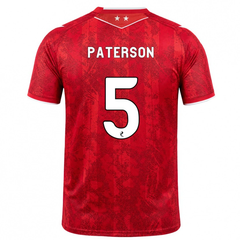 Danxen Dámské Donna Paterson #5 Červená Bílá Domů Hráčské Dresy 2026/27 Dres