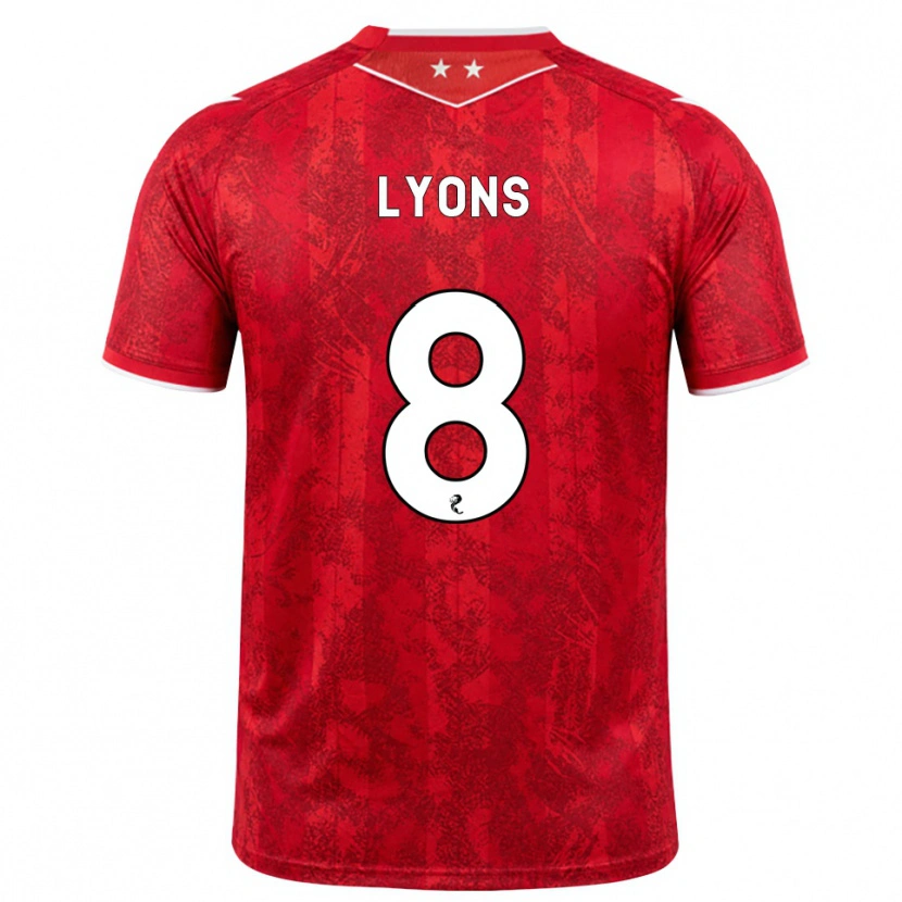Danxen Dámské Brad Lyons #8 Červená Bílá Domů Hráčské Dresy 2026/27 Dres