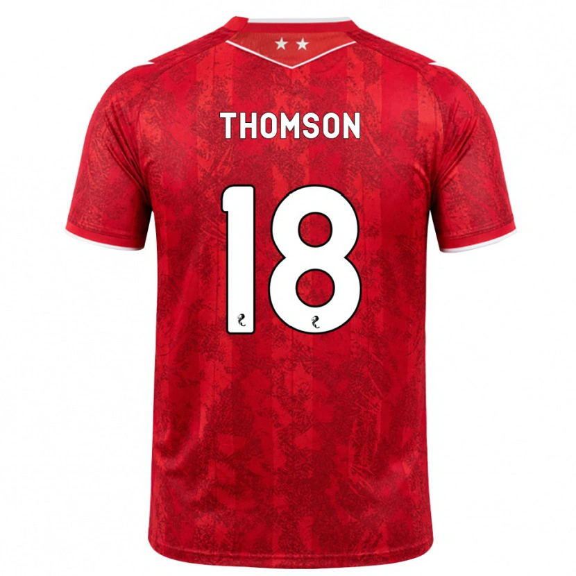 Danxen Dámské Eva Thomson #18 Červená Bílá Domů Hráčské Dresy 2026/27 Dres
