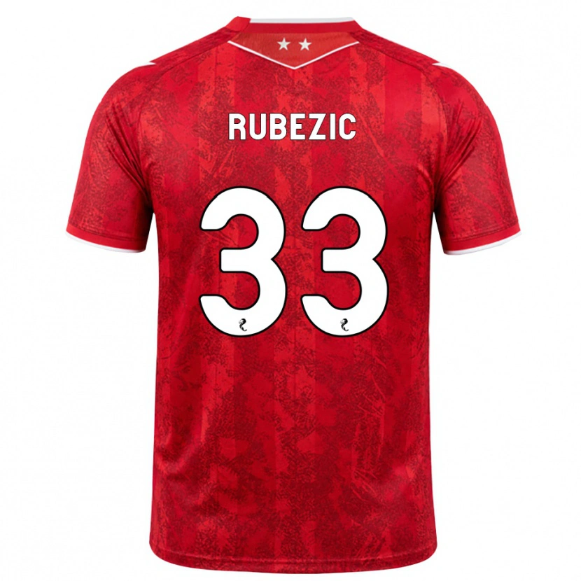 Danxen Dámské Slobodan Rubezic #33 Červená Bílá Domů Hráčské Dresy 2026/27 Dres