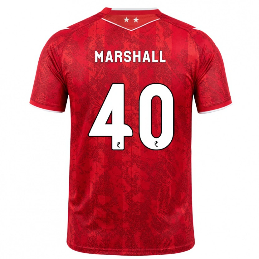 Danxen Dámské Findlay Marshall #40 Červená Bílá Domů Hráčské Dresy 2026/27 Dres