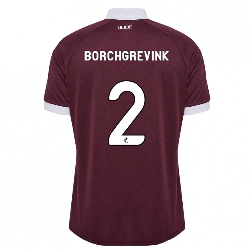 Danxen Dámské Christian Borchgrevink #2 Purpurová Bílá Domů Hráčské Dresy 2026/27 Dres