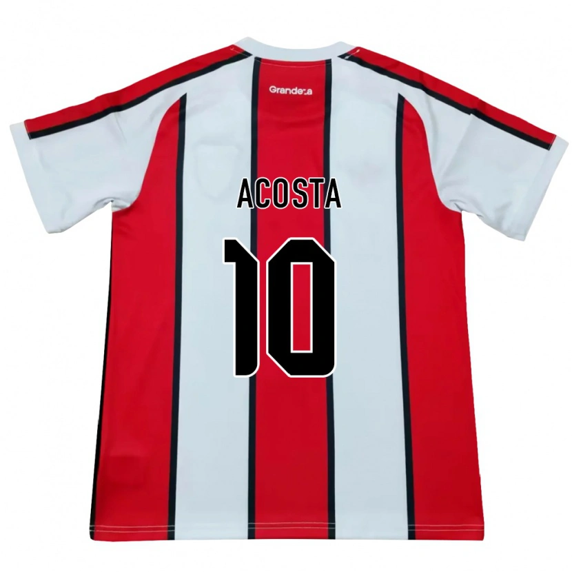 Danxen Dámské Thiago Acosta #10 Bílá Červená Černá Daleko Hráčské Dresy 2026/27 Dres
