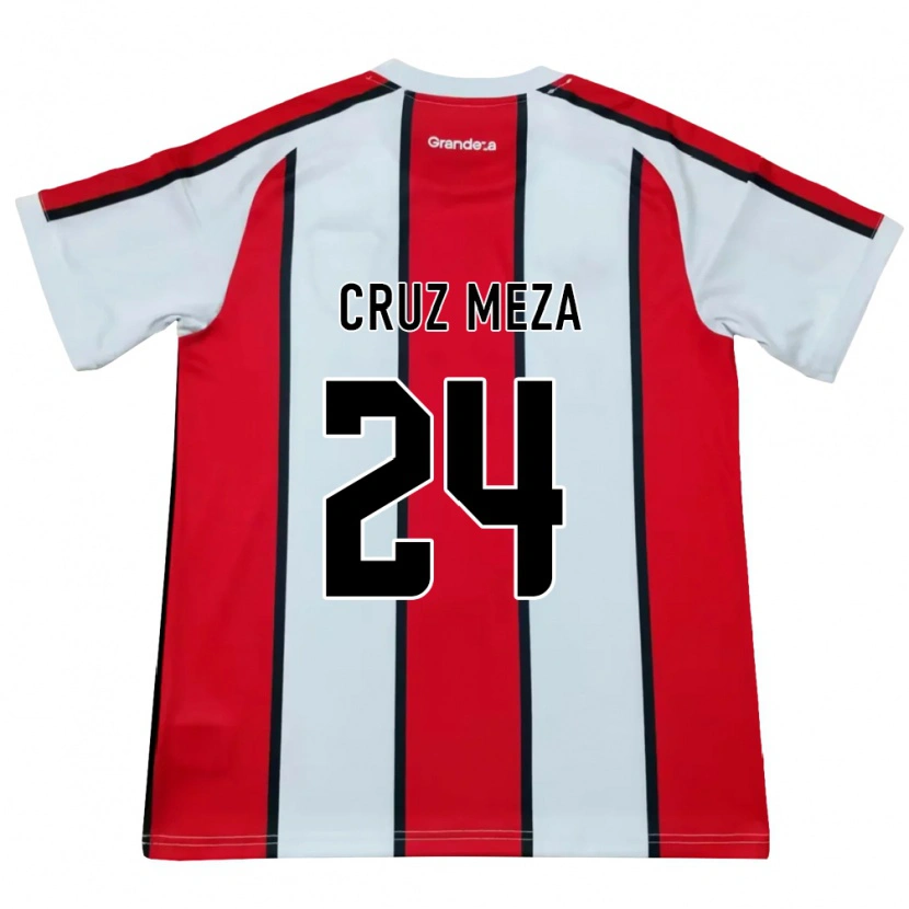Danxen Dámské Juan Cruz Meza #24 Bílá Červená Černá Daleko Hráčské Dresy 2026/27 Dres
