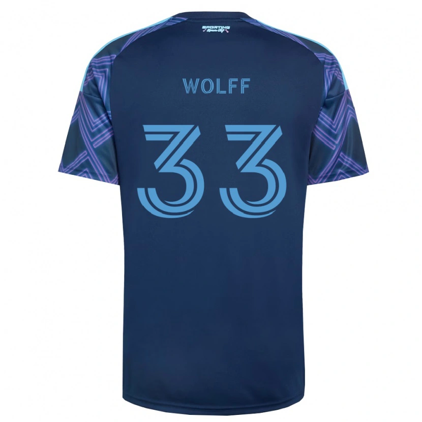 Danxen Dámské Owen Wolff #33 Královsky Modrá Fialová Daleko Hráčské Dresy 2026/27 Dres