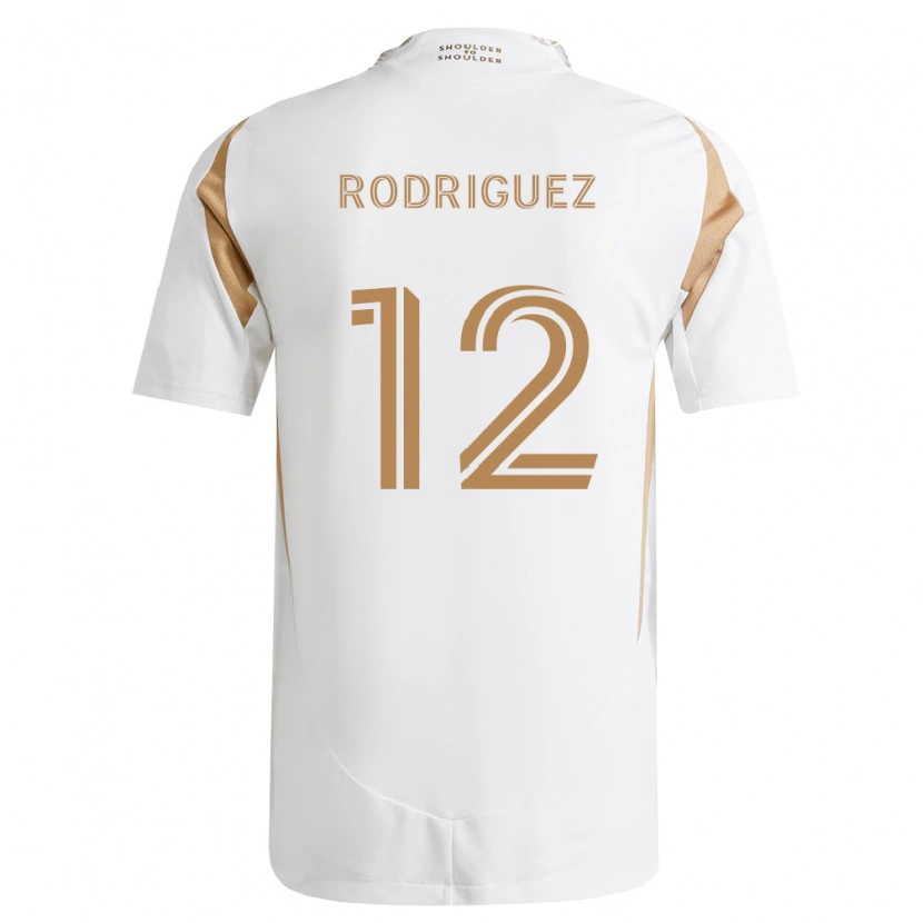 Danxen Dámské Jeremi Rodriguez #12 Bílá Hnědá Daleko Hráčské Dresy 2026/27 Dres