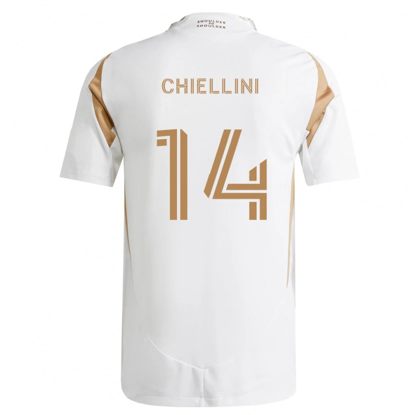 Danxen Dámské Giorgio Chiellini #14 Bílá Hnědá Daleko Hráčské Dresy 2026/27 Dres