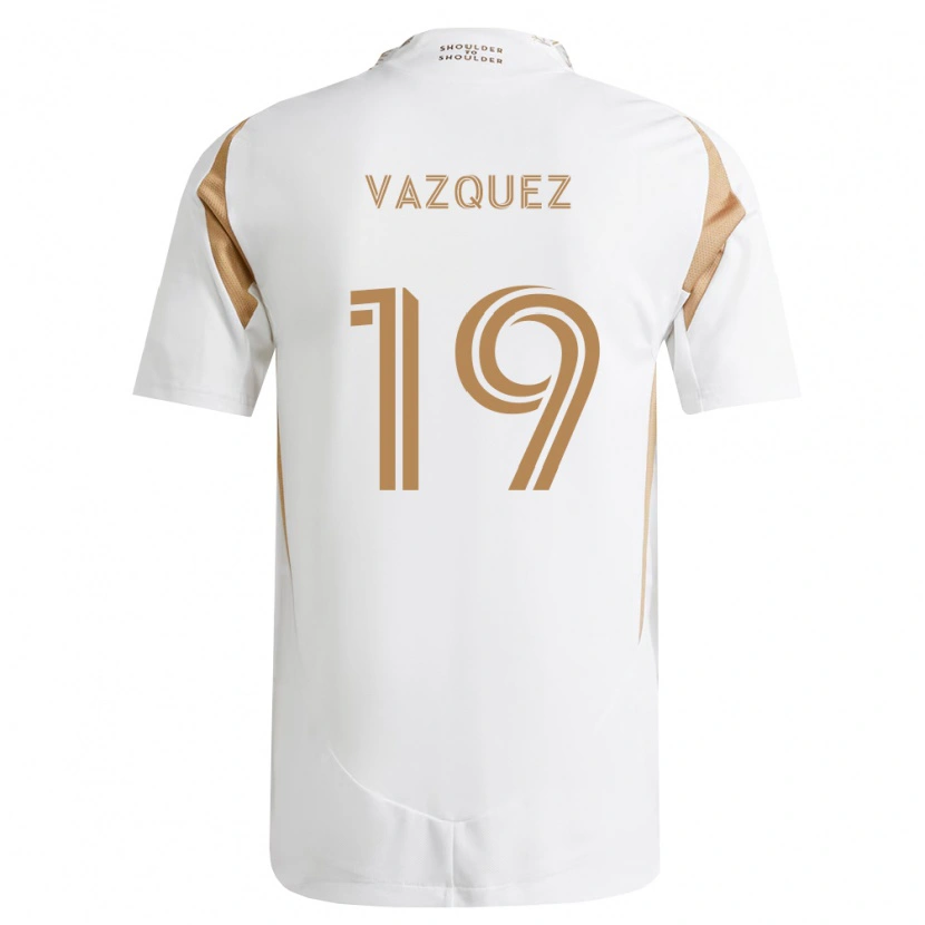 Danxen Dámské Favian Vazquez #19 Bílá Hnědá Daleko Hráčské Dresy 2026/27 Dres