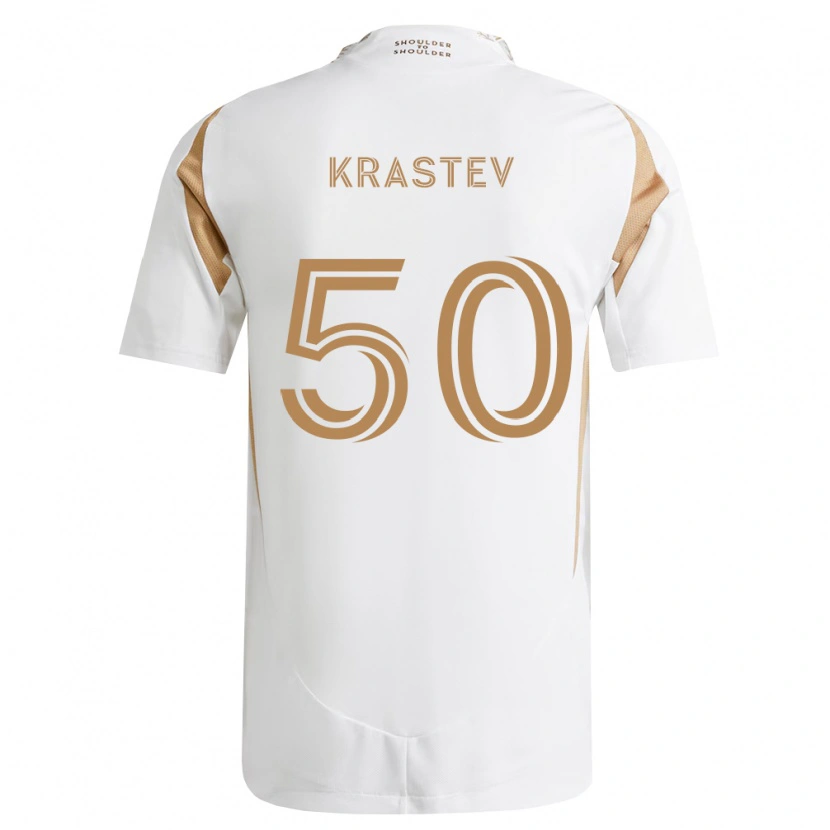 Danxen Dámské Filip Krastev #50 Bílá Hnědá Daleko Hráčské Dresy 2026/27 Dres