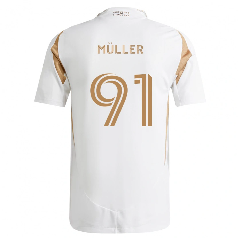Danxen Dámské Luis Müller #91 Bílá Hnědá Daleko Hráčské Dresy 2026/27 Dres
