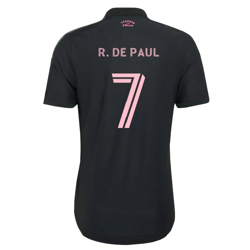 Danxen Dámské Rodrigo De Paul #7 Růžová Černá Bílá Daleko Hráčské Dresy 2026/27 Dres