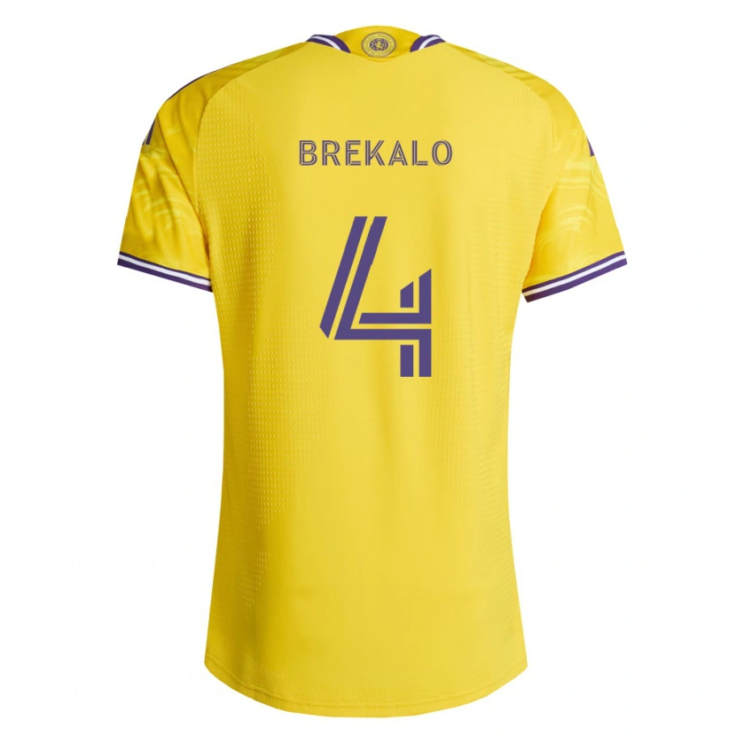 Danxen Dámské David Brekalo #4 Žlutá Fialová Daleko Hráčské Dresy 2026/27 Dres