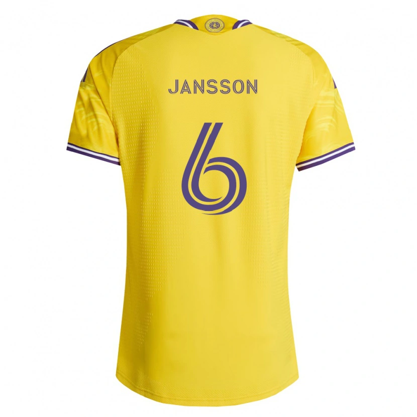 Danxen Dámské Robin Jansson #6 Žlutá Fialová Daleko Hráčské Dresy 2026/27 Dres