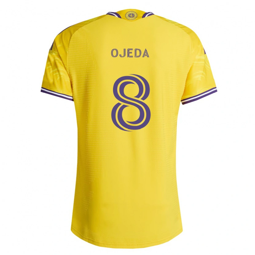 Danxen Dámské Braian Ojeda #8 Žlutá Fialová Daleko Hráčské Dresy 2026/27 Dres