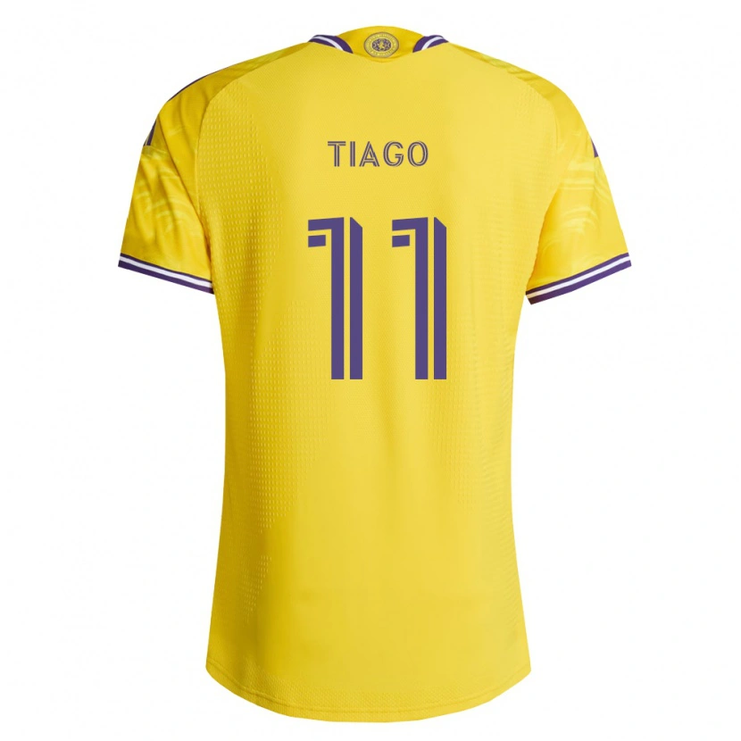 Danxen Dámské Tiago Souza De Jesus Carvalho #11 Žlutá Fialová Daleko Hráčské Dresy 2026/27 Dres