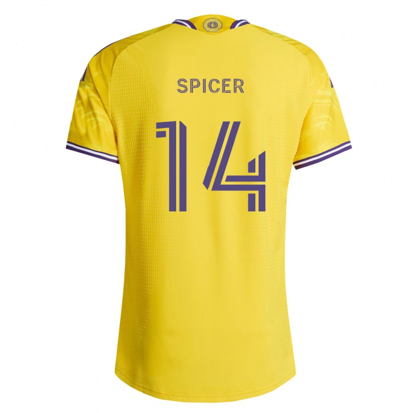 Danxen Dámské Tyrese Spicer #14 Žlutá Fialová Daleko Hráčské Dresy 2026/27 Dres