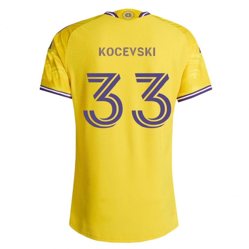 Danxen Dámské Jeorgio Kocevski #33 Žlutá Fialová Daleko Hráčské Dresy 2026/27 Dres