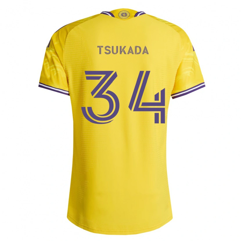 Danxen Dámské Yutaro Tsukada #34 Žlutá Fialová Daleko Hráčské Dresy 2026/27 Dres
