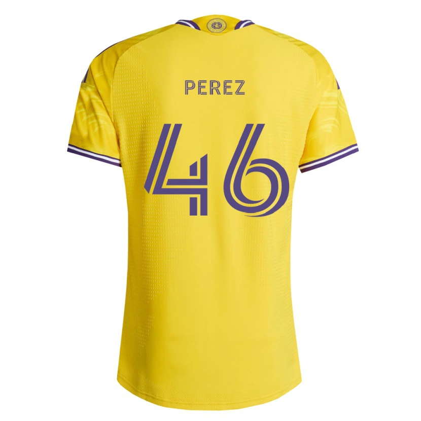 Danxen Dámské Franco Pérez #46 Žlutá Fialová Daleko Hráčské Dresy 2026/27 Dres