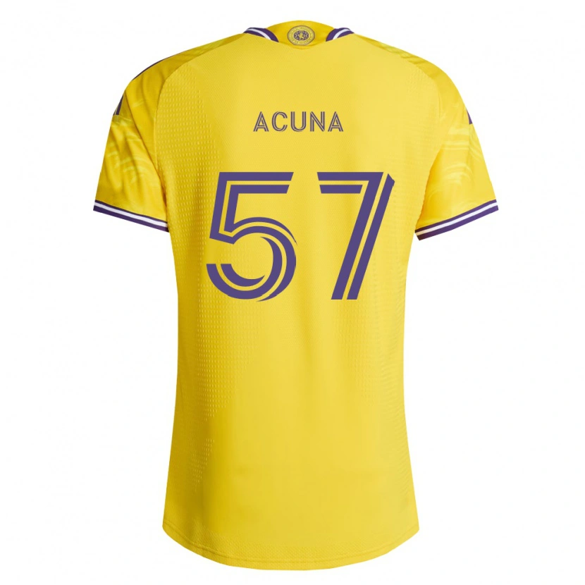 Danxen Dámské Cristofer Acuña #57 Žlutá Fialová Daleko Hráčské Dresy 2026/27 Dres