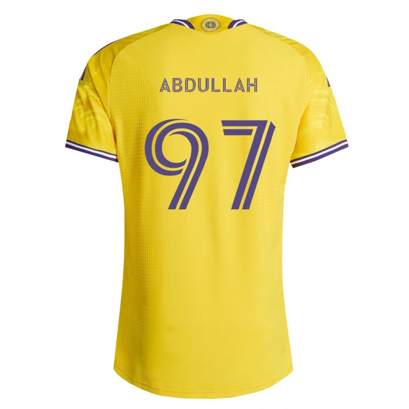 Danxen Dámské Majed Abdullah #97 Žlutá Fialová Daleko Hráčské Dresy 2026/27 Dres