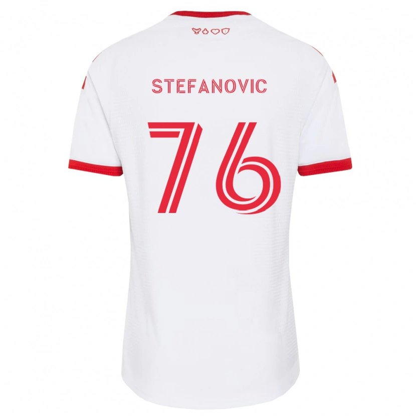 Danxen Dámské Lazar Stefanović #76 Bílá Červená Černá Daleko Hráčské Dresy 2026/27 Dres