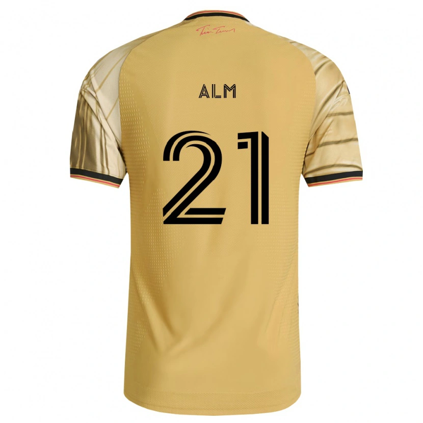 Danxen Dámské Rasmus Alm #21 Hnědá Žlutá Černá Daleko Hráčské Dresy 2026/27 Dres