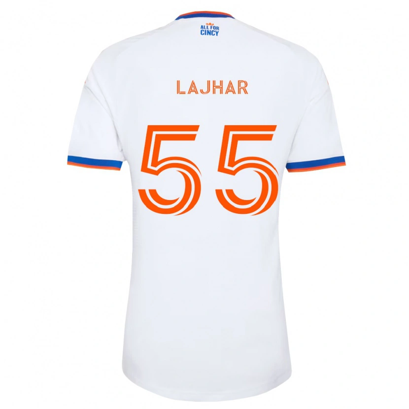 Danxen Dámské Ayoub Lajhar #55 Bílá Tmavě Modrá Oranžová Daleko Hráčské Dresy 2026/27 Dres
